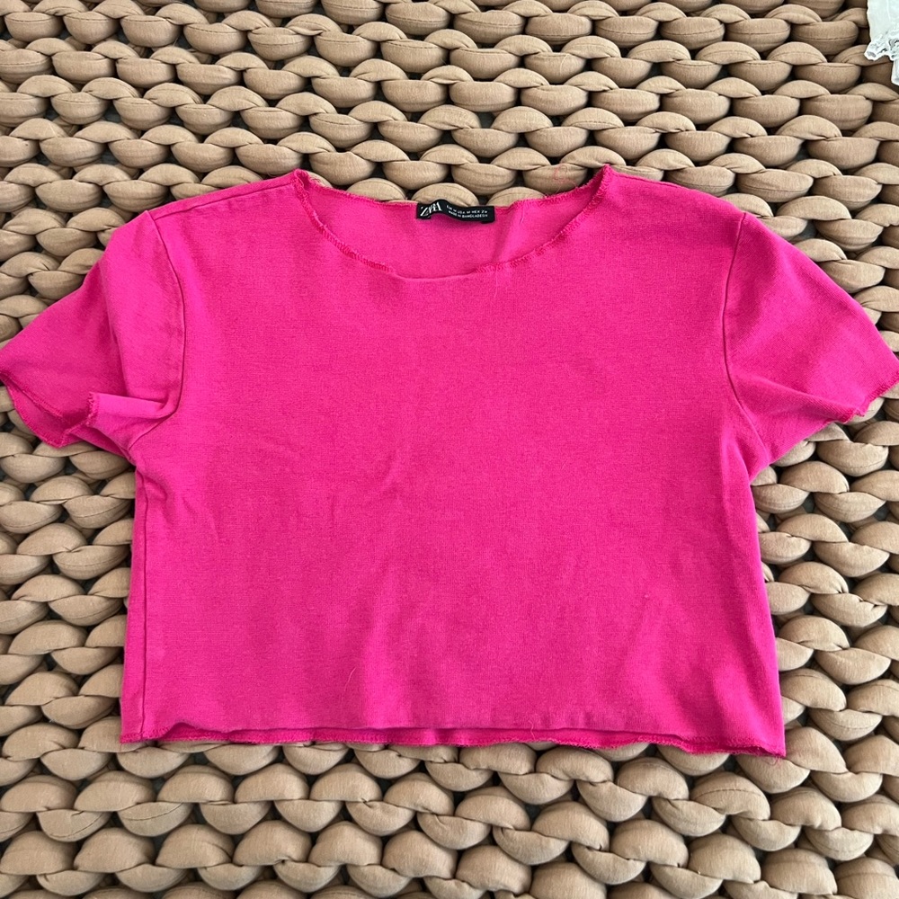 Pink crop top